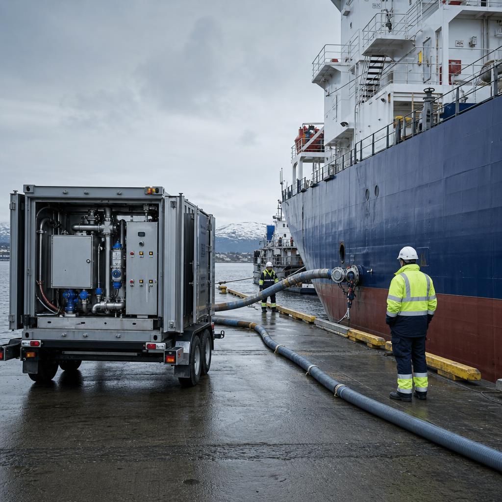 Port-Side BWTS Piping and Hose Connection Planning